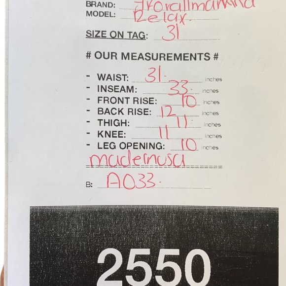 7 For All Mankind 'Relax' Mens Jeans Tag 31 Blue Straight Leg W31xL33 Denim - Picture 12 of 12